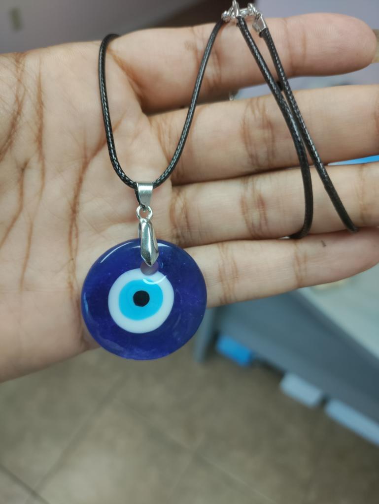 Blue and Black Evil Eye Necklace