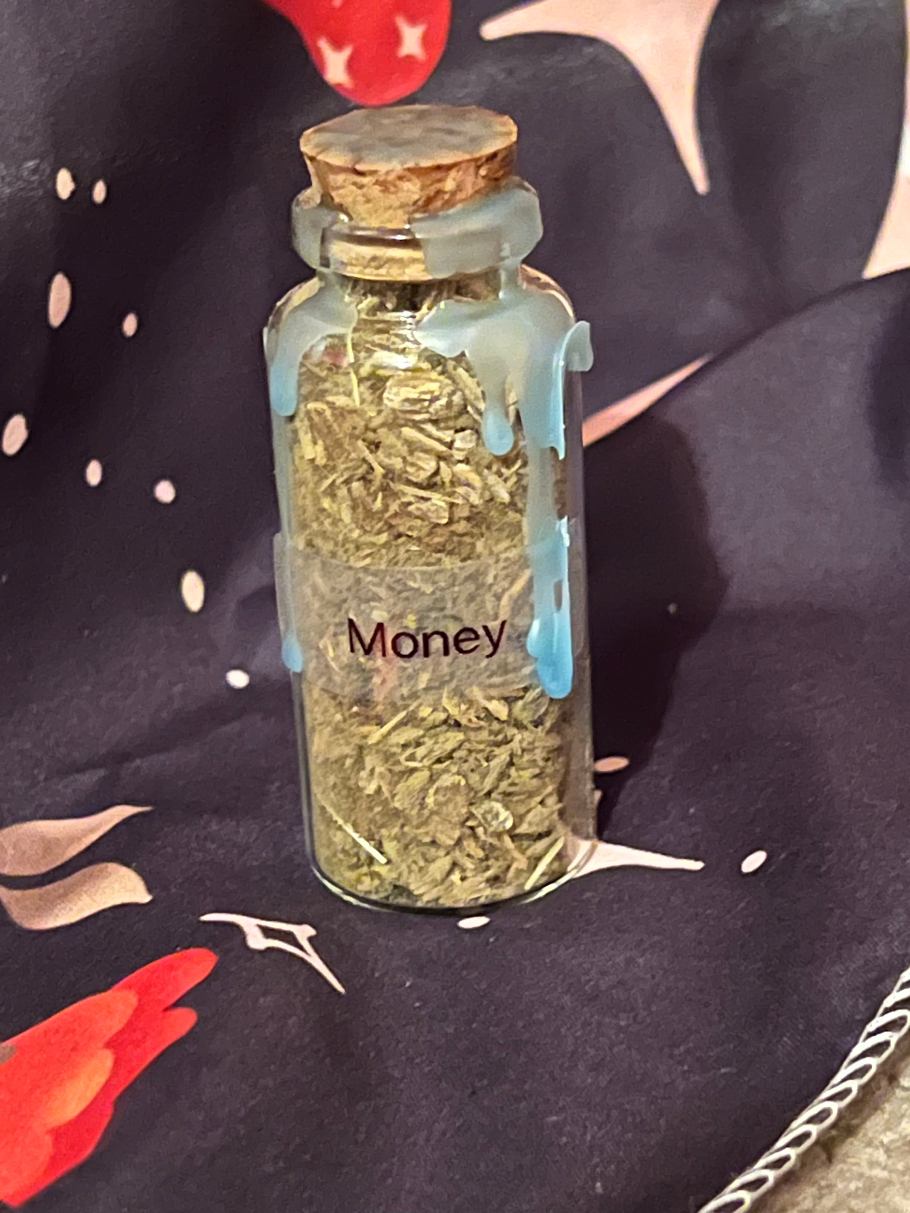 Abundance Spell Bottle Prosperity Mini Herb Bottle Witch 