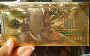 Golden $100 Wallet